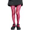 Mrotrida Collant a rete da donna con motivo floreale Y2k gotico pizzo fiore vedere attraverso collant calza