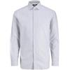 JACK & JONES Jprblaparker - Maglietta L/S Noos, Bianco, M