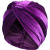 HIQUACC Cappello turbante da donna in velluto, pre-annodato, per la perdita dei capelli