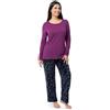 Fruit of the Loom Set da Sonno in Jersey Scamosciato E Pantaloni in Pile Set di Pigiama Donna