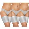 sesto senso 3 Paia Fasce Cosce Anti Sfregamento Sexy Elastico con 4 Strisce di Silicone Bande