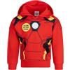Marvel Iron Man Felpa con Cappuccio Ufficiale Bambini, 100% Cotone, Rosso