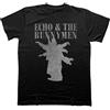Rock Off officially licensed products Echo & The Bunnymen T Shirt Ocean Rain Band Logo Nuovo Ufficiale Uomo Navy Blu