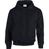 D&H CLOTHING UK BNW - Felpa con cappuccio unisex per adulti, unisex, in pile pesante, tinta unita, taglie XS-6XL