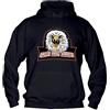 Social Crazy Felpa con Cappuccio Bambino Ragazzo Basic Top qualità Top vestibilità - Eagle Fang Karate - novità Fashion Divertenti Humor Made in Italy