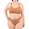LEELA LAB Reggiseno Senza Ferretto Donna Taglie Forti, Comodo e Versatile con Spalline Regolabili, Realizzato con Tecnologia Seamless Senza Cuciture - Made in Italy