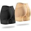 SUIUOI 2PCS Butt Lifter Donna Senza Cuciture, Hip Pads Rimovibili Slip Imbottiti Body Shaper Intimo Modellante