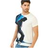 Shuanghao Uomo Donna T-Shirt Halloween Natale Carnevale Concerto Moon Space Walking Festa Ballo Cosplay Role Play Dance Retro Moda Morbido Largo Comodo Cotone Adulti Magliette T-Shirt Bianco