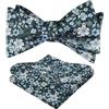 Alizeal Set papillon classico da uomo con papillon e fazzoletto quadrato colorato per festa di nozze