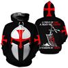 kewing Knights Templar Hoodie 3D Vintage Medieval Crusader Armor Sweatshirt Cosplay Costume