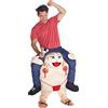 Morph Costume Addio al Celibato Uomo, Costume Halloween Uomo | Costume Piggyback con Gambe da Riempire, Effetto Illusione, Perfetto per Halloween, Sempre un Successo