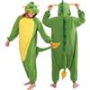 Bseical Pigiama Intero per Uomo e Donna, Costume Dinosauro Adulto, Pigiama Pile Famiglia Oversize, Pagliaccetto con Cappuccio, Vestito Carnevale Drago, Pigiamoni Carnevale Peluche Animale Unisex Festa