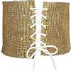 ZEPFJHE Corsetto con strass, corsetto, strass, corsetto, cintura push-up, corsetto, con paillettes, cintura