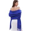 RIIQIICHY Sciarpa Blu Donna Invernale Pashmina Scialle Caldo Stola Elegante per Abito da Sposa Cerimonia Donna