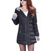 LaoZan Donna Cappotto Invernale Imbottito A Maniche Lunghe Giacca Giubbotto con Cappuccio XL Nero