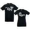 Babloo Coppia di T Shirt Magliette Love You And Me King e Queen con Corona