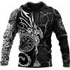 keephen Felpe vichinghe da uomo3D Print Viking Ragnar Viking Warrior Fashion Loose Long Sleeve Felpa Pullover Jacket Viking Cosplay Costume