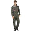 ONLYuniform mens Fancy Dress party Jumpsuit costume deluxe top Gun film & TV adulti completo