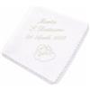 Coccole - Fazzoletto Battesimo Personalizzato 35x35 cm con Nome e Data - Fazzoletto Battesimo per Cerimonia in Tessuto Piquet - Regalo Battesimo Ideale Made in Italy