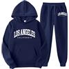 Generic Tuta Sportiva Uomo Elegante Abbigliamento Casual Invernale Felpa con Cappuccio Pantaloni Coordinati per Tempo Libero Comoda e Moderna