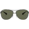 Ray-Ban Rayban Uomo 0RB3386 004/9A 63 Occhiali da sole, Grigio (Gunmetal/Green Polarized)