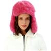 Lina & Lily Cappello Aviatore Trapper Donna Invernale in Pelliccia Sintetica Pelo Lungo