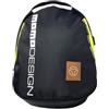 MOMO Design Zaino uomo nero con zip e manico in 32x40x15 cm Black and Cognac