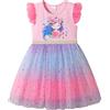 VIKITA Vestitos Bambina Principessa Unicorno Casuale Cotone Abiti