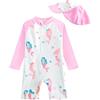 WYTbaby Costume da bagno intero con chiusura a strappo, protezione UV, per bambini, 3 mesi - 3 anni