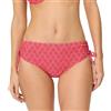 YSABEL MORA Slip Bikini Modellante Midi a Fiori Rosa e Rossi