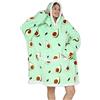 JOREAY Coperta oversize con cappuccio - Coperta in pile Sherpa indossabile unisex, taglia da adulto, modello felpa gigante soffice e confortevole con cappuccio