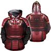 famesale Felpa Vintage Giapponese Samurai Felpa con Armatura 3D L'Ultimo Samurai: Bushi dou Samurai Costume