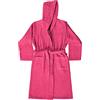 Bassetti ACCAPPATOIO BASSETTI dream BIMBO BIMBA BAMBINO BAMBINA CON CAPPUCCIO TAGLIA ANNI 5-6 - 7-9 - 10-12 SPUGNA DI PURO COTONE 360gr/m² (Fuksia K1, ANNI 10/12)