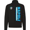 Generico Felpa Napoli Full Zip - Giacchino Napoli Città Sport Vari Colori Tifosi Calcio Ultras - Taglie dalla S alla XXL (L, Nero)