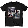 The Beatles T Shirt Let It Be Recording Shots Band Logo Nuovo Ufficiale Uomo Size XL