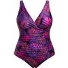 Generico Costume da Bagno Intero Taglie Forti Contenitivo con Scollo a V e arricciature Modellanti per Donna, Tessuto Elasticizzato e Asciugatura Rapida, Ideale per Nuoto e Spiaggia
