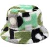 LumiSyne Invernale Cappello da Pescatore per Donna Uomo Motivo di Lettere Arcobaleno Cappello da Pescatore Peloso Pelliccia Sintetica Regolabile Cappello Caldo Moda Cappello a Secchiello in Peluche
