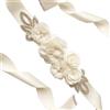 Egurs Cintura con fiore rosa con strass brillanti, cintura per matrimonio, matrimonio, abito da sera da damigella d'onore