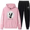 Aoligeinb Death Note Tuta Anime Costume Cosplay Ryuk Stampato Felpa con Cappuccio e Tuta Pantaloni Harajuku Abbigliamento Sportivo per Donna Uomo