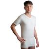 New Day intimo eccezionale Set da 3 T-Shirt Uomo Cotone Caldo Manica Corta, Maglietta Intima Termica | Maglia con collo tondo o Scollo a V, bianca o nera, magliette intime cotone termiche, sottogiacca uomo, intimo uomo invernale