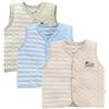 ACMEDE 3 Pezzi Caldo gilet per neonati a infanti, in 100% cotone con leggermente imbottito, unisex bambini scollo a V gilet ragazzi ragazze cappotto primavera autunno casual capispalla