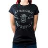 Avenged Sevenfold Maglietta Deathbat Diamante Logo Ufficiale Donna Skinny Fit