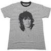 STONES Rolling Stones The T Shirt Keith Striped Ufficiale Unisex Nero & Bianco T-Shirt Unisex - Adulto (Pacco da 1)