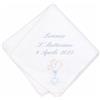 Coccole - Fazzoletto Battesimo Personalizzato 35x35 cm con Nome e Data - Fazzoletto Battesimo per Cerimonia in Tessuto Piquet - Regalo Battesimo Ideale Made in Italy