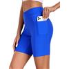 Ekouaer Pantaloncini da Bagno Donna Vita Alta Costumi da Bagno Asciugatura Rapida con Tasche