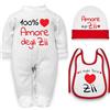 Corredino Neonato body per neonati cotone frase 100% amore degli manche corte o in caldo cotone manica lunga set con bavetta cappello e tutine