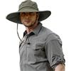 ZLYC Cappello da sole a tesa larga da uomo protezione UV Safari cappello Boonie cappello estivo da pescatore