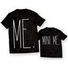 Babloo Coppia di T-Shirt Maglie Padre - Figlio Figlia Idea Regalo Festa del Papa' Me Mini Me Nere Uomo 3XL - Bimbo 1-2 Anni