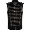 Ro Rox Mens Napoleonico Velluto Goth Giacca Senza Maniche Uniforme Parata Militare