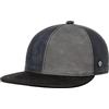 LIERYS Cappellino in Pelle 6 Panel Tricolour Uomo - Made Italy Berretto Baseball cap Fibbia Metallo, con Visiera, Fodera Inverno Autunno Primavera Estate Estate/Inverno